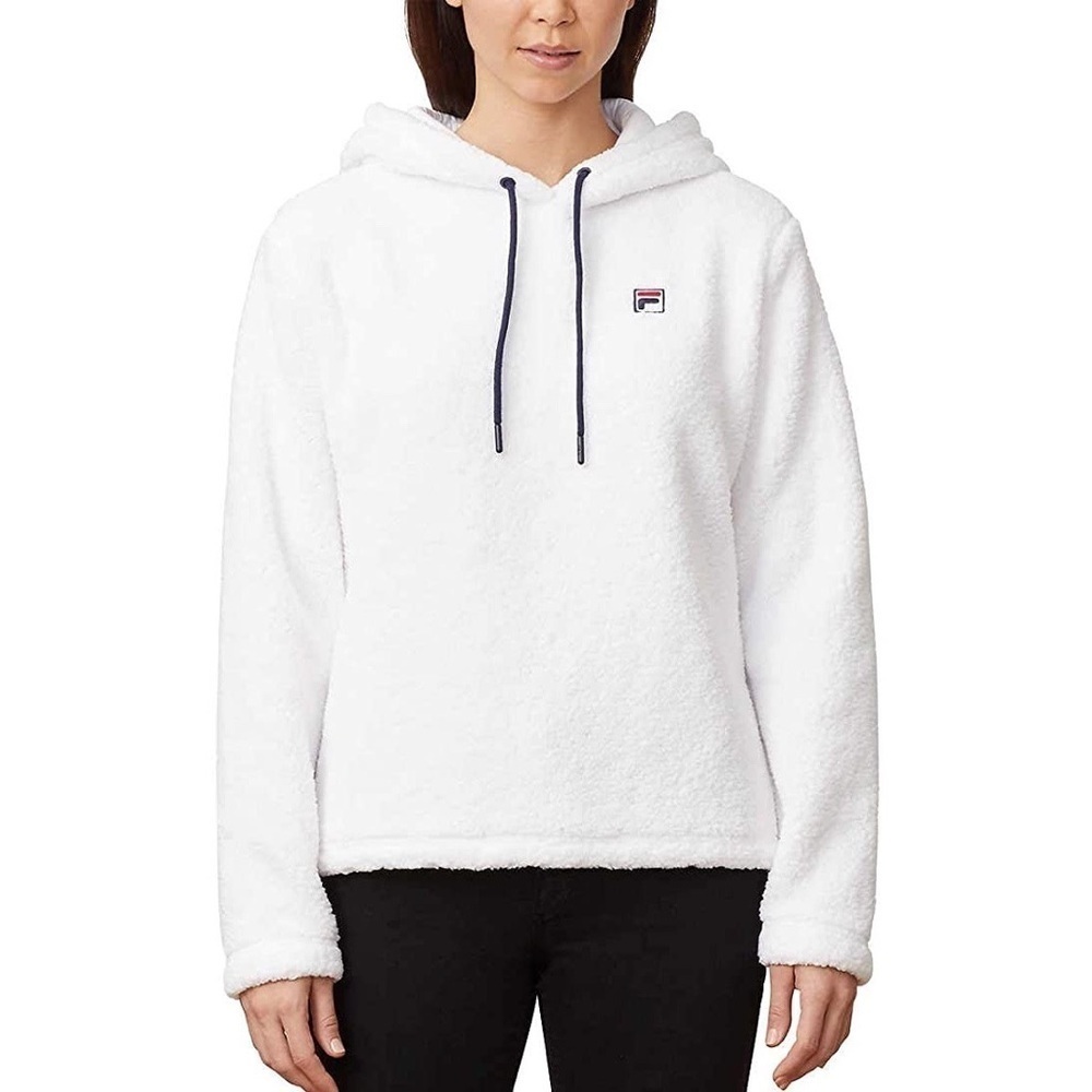 [Fila] White Cozy Sherpa Pullover